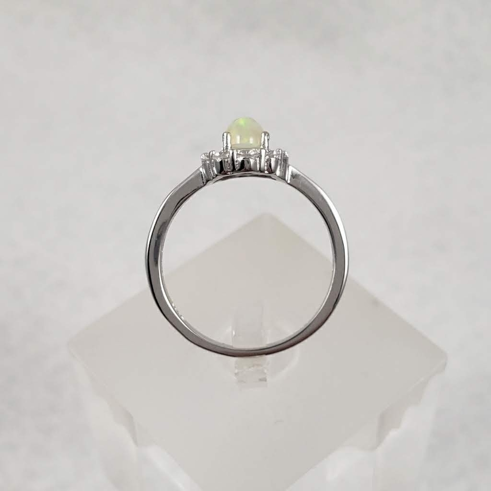 Sterling Silver Natural Opal Ring - Picture 9 of 9